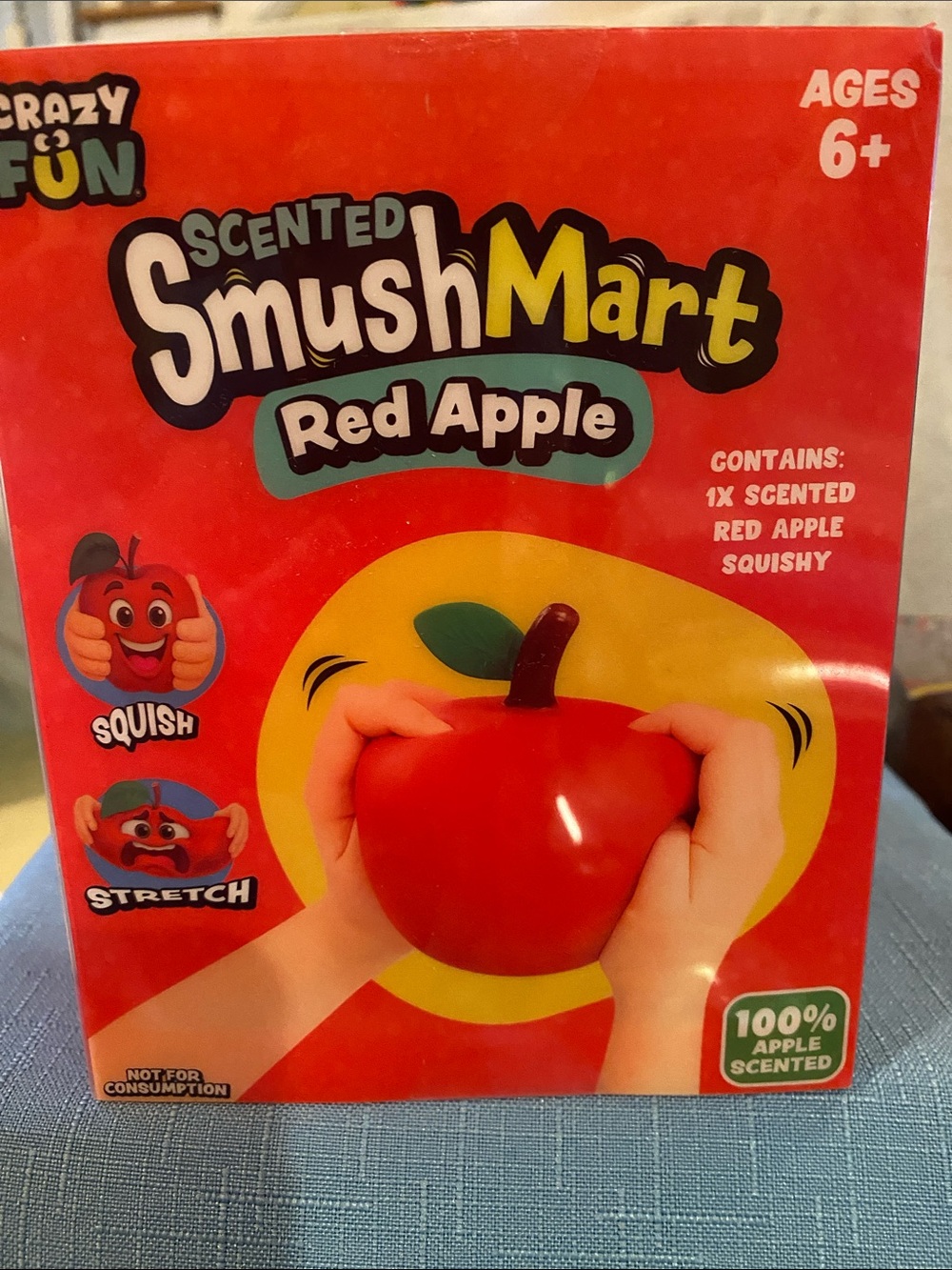 Red Apple Squishy Scented Smush Mart squishy Back to School teacher gift NEW - Picture 6 of 7